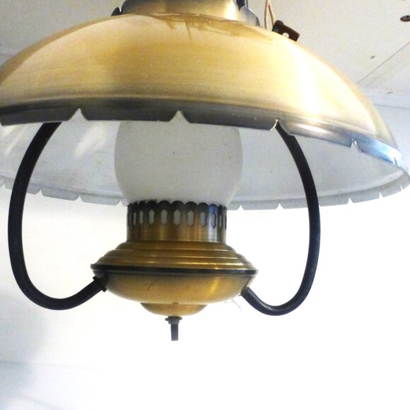 bsm COPPER LIGHT FIXTURE Hanging Light Fixture Vintage Hanging Light Copper Lamp - Picture 15 of 16